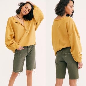 FREE PEOPLE Caroline Cutoff Denim Shorts 25 Army